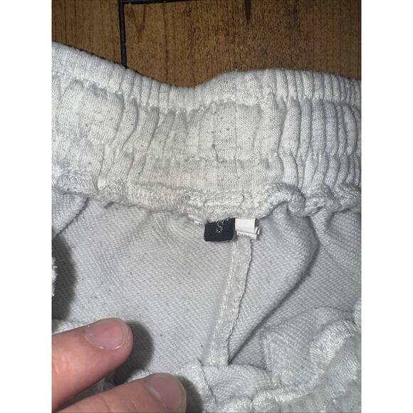 Athletics Gray Sweat Shorts w/ Flame Graphic Men’s Small 28” Streetwear - Picture 3 of 4